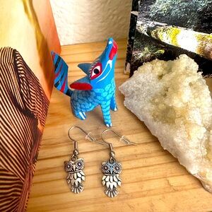 Small owl earrings